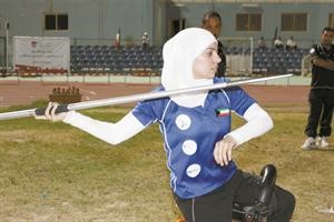 النجمة المتالقة خلود المطيري تهم برمي الرمح﻿