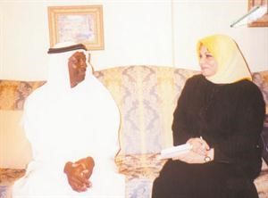 الاميركي محمد يوسف متحدثا للزميلة ليلى الشافعي

