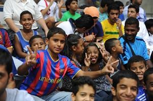 جماهير كثيرة تتابع مباريات الدورة﻿