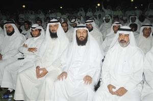 محمد هايف ودفهد الخنة خلال الاعتصام التضامني﻿