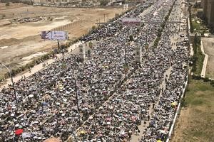 حشود يمنية في صنعاء مناهضة للرئيس علي عبدالله صالح	افپ﻿