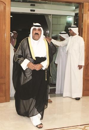 الشيخ مشعل الاحمد لدى وصوله الى الديوان﻿