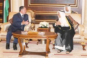 حديث بين صاحب السمو الامير الشيخ صباح الاحمد والملك عبدالله الثاني