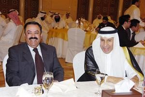 السفير السعودي دعبدالعزيز الفايز والسفير الاردني جمعة العبادي خلال الغبقة قاسم باشا
