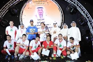 الجارالله والشيخ علي الخالد يصفقان للفريق اللبناني صاحب المركز الثاني﻿