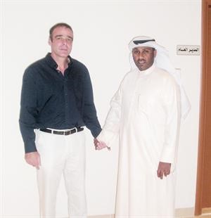 المدرب الصربي ميشيل مع حامد العمران﻿
