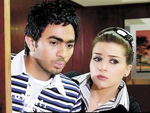 مي عز الدين مع تامر حسني
