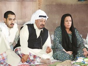 الفنانة القديرة حياة الفهد في مشهد من الجليب﻿