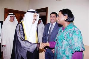 الخرافي مهنئا دهيلة المكيمي