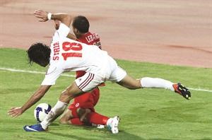 مراد في مباراته مع طاجيكستان﻿