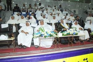 الشيخ جابر المبارك والشيخ خالد ال خليفة والشيخ دمحمد الصباح يتابعون المباراة 	محمد ماهر﻿