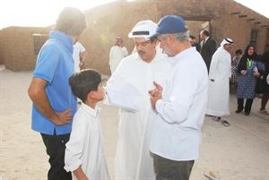 احمد دعيبس مع النجم عبدالعزيز المسلم اثناء تصوير العضيد﻿