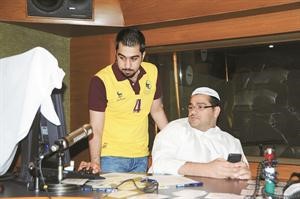 احمد الموسوي مع علي حيدر في الاستديو	فريال حماد﻿