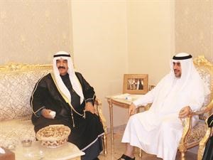 سمو الشيخ ناصر المحمد مع محمد بن شبعان