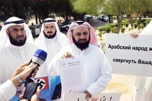 دوليد الطبطبائي وفلاح الصواغ يعرضان الرسالة الموجهة الى مدفيديف﻿
