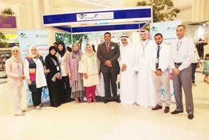 جانب من المشاركين في احتفال جمعية العلاج الطبيعي باليوم العالمي للعلاج الطبيعي كرم ذياب
