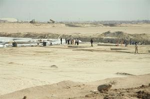 صورة للموقع بعد اكتمال اعمال الحفر وتسوية الارض سعود سالم