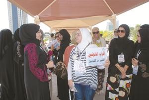 قانونيات شاركن في اضراب امس امام مجمع الوزارات كرم ذياب
