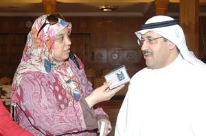 الزميلة هناء السيد متحدثة الى المستشار بدر المسعدناصر عبدالسيد﻿