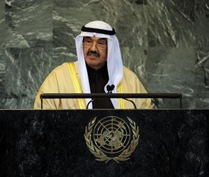 كلمة ممثل صاحب السمو الامير سمو الشيخ ناصر المحمد امام الجمعية العامة للامم المتحدة﻿