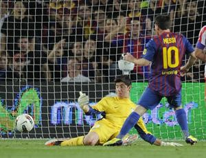 مهاجم برشلونة ليونيل ميسي تالق امام اتلتيكو مدريد وسجل هاتريك	 افپ﻿