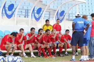 تجمع منتخب لبنان في مدينة كميل شمعون الرياضية عدنان الحاج علي
