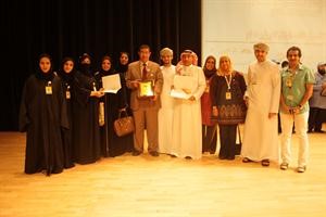 جانب من مشاركات طلبة جامعة الخليج العربي في ورش العمل
