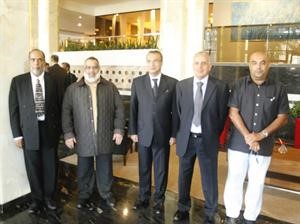 عبدالرحمن العنجري وعبدالله الرومي وعادل الصرعاوي وناجي العبدالهادي خلال الزيارة﻿