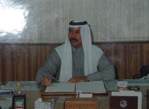 سلمان اللميع لدى عمله ناظرا لمدرسة ضرار بن الازور الابتدائية بنين