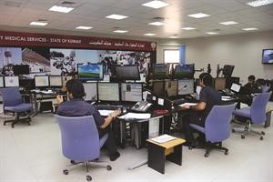 تلقي البلاغات في غرفة العمليات﻿
