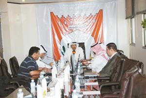 موليد الجاسم خلال المؤتمر الصحافي
