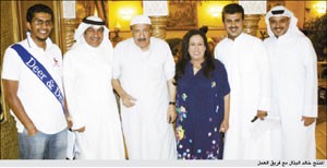 المنتج خالد البذال مع فريق العمل