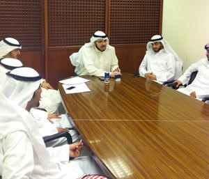 جانب من اجتماع تشكيل الهيئة الادارية لاتحاد طلبة الجامعة
