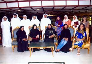 موظفات وموظفو مجلس الامة بعد تسلمهم شهادات التخرج