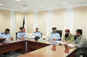 جانب من اجتماع الاطفاء والحرس الوطني﻿