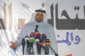 خالد الخالد خلال الاعتصام﻿