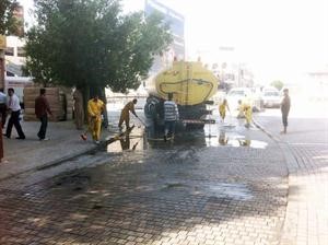 جانب من حملة تنظيف العاصمة