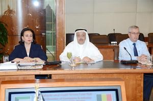وفاء القطامي مترئسة الجانب الكويتي خلال لقاء الغرفة العربيةالبلجيكيةاللوكسمبورغية﻿