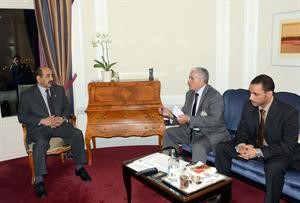 الرئيس جاسم الخرافي ومرزوق الغانم ونور الدين بوشكوج يجرون التنسيق العربي قبل بداية اعمال الاتحاد البرلماني الدولي﻿