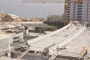 جانب من اعمال تطوير الدائري الاول