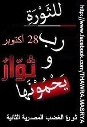 صورة من الفيسبوك لثورة الغضب المصرية الثانية﻿