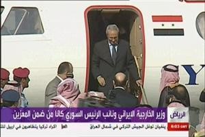نائب الرئيس السوري فاروق الشرع لدى وصوله الى العاصمة السعودية للتعزية بالفقيد الكبير﻿