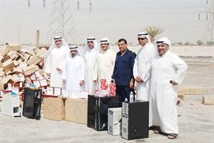 فريق الجمارك قبل انجازه لمهمة الاتلاف﻿