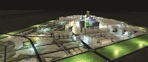 رسم ثلاثي الابعاد لمنطقة جليب الشيوخ بحسب تصور المشروع﻿