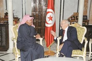 الباجي قائد السبسي في حوار مع نائب رئيس التحرير الزميل عدنان الراشد 	فريال حماد﻿