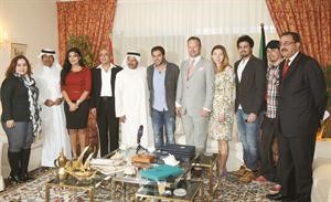 المنتج خالد البذال وسفير جمهورية النمسا يتوسطان نجوم العمل