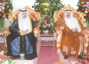 الشيخ فهد الجابر ووالد المعرس محمد العتيبي
