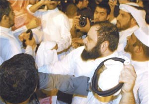 دوليد الطبطائي في وسط المواجهات