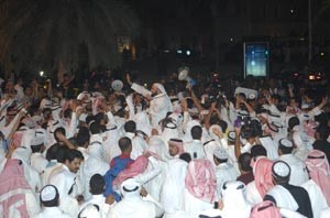 دجمعان الحربش يخطب في الحضور