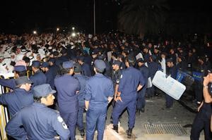 جانب من قوات الامن في ساحة الارادة﻿